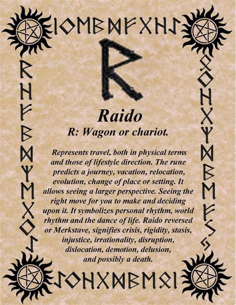 The Raido Rune: a Bridge between Worlds